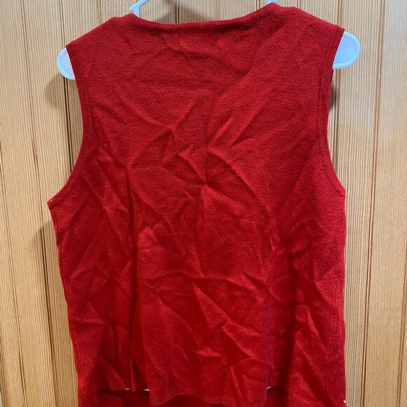 Croft & Barrow Holiday Christmas Snowman Button Front Vest Size Small EUC - Picture 4 of 4